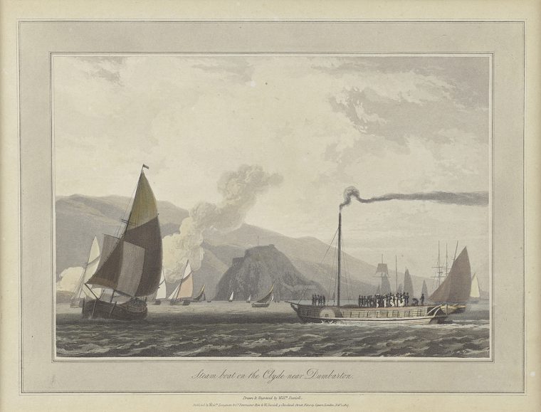 Steam Boat on the Clyde near Dunbarton The Scottish Gallery