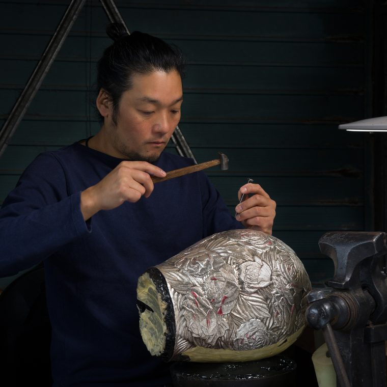 Yusuke Yamamoto in his studio