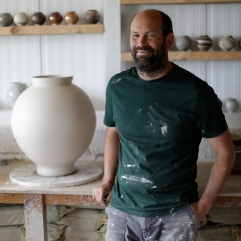 Adam Buick in his studio