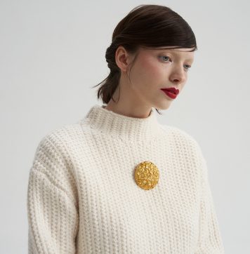 Crumpled Paper Brooch