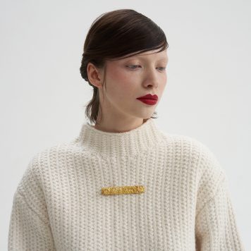 Crumpled Paper Brooch/Pendant