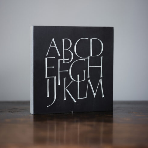 Alphabet Lettercut Slate