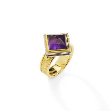 Gold Damascus Ring