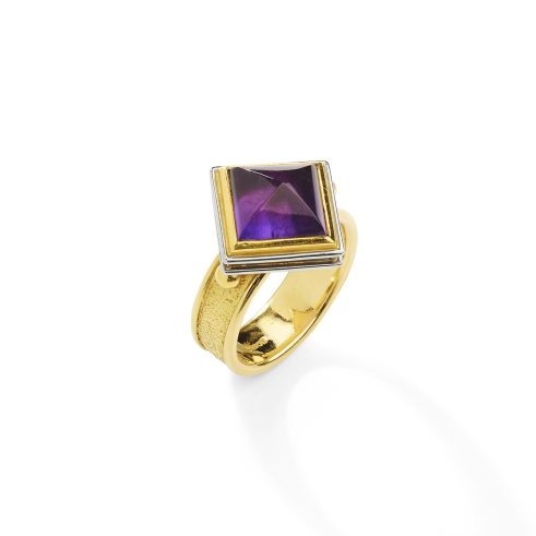Gold Damascus Ring