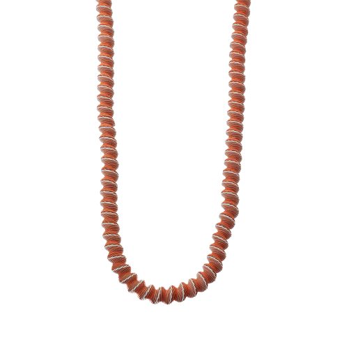 Orange/Grey Rope Necklace