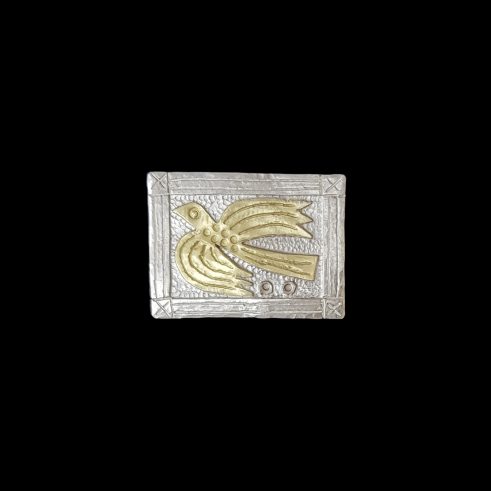 Rectangle Bird Brooch