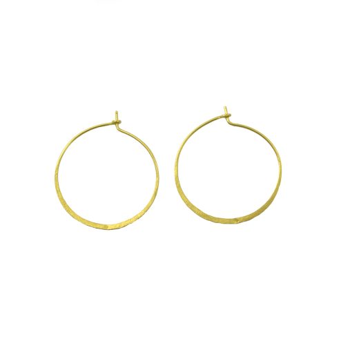 Medium Forged Hoop Earrings