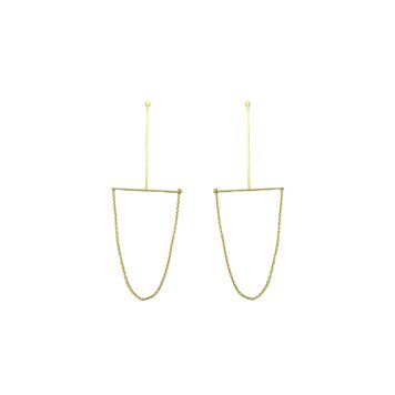 T-Drop with Chain Earrings
