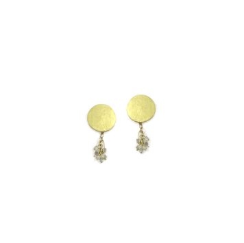 Diamond Disc Earrings
