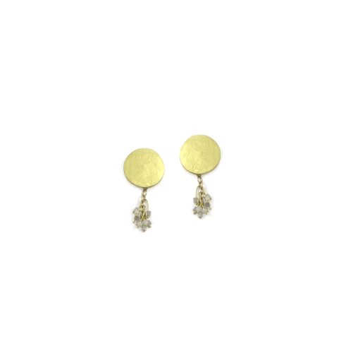 Diamond Disc Earrings