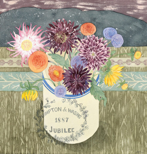 Jubilee Mug with Dahlias