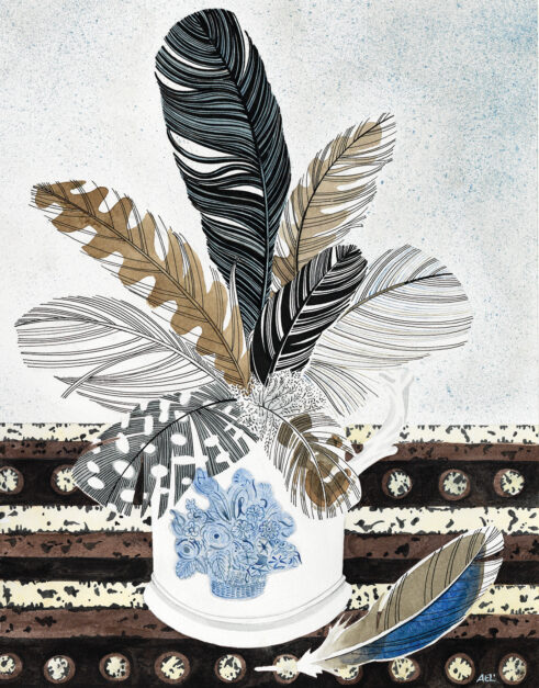 New Town Cup with Feathers