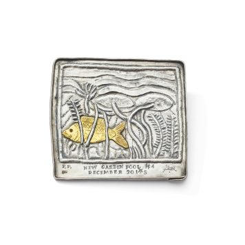 New Garden Pool #4 with Yellow Fish Brooch