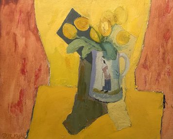 Yellow Tulips in Quimper Jug