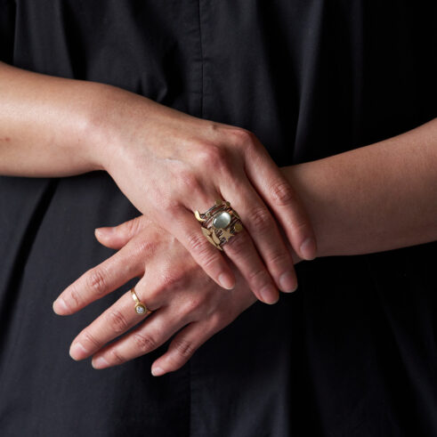 Diamond Ringset (1 part), 2001 & Rings for Woman Leaning on her Elbow (12 part), 1990-91