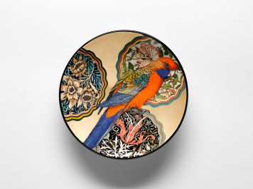Crimson Rosella Camouflage Bowl