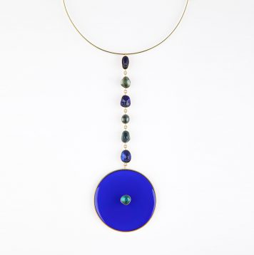 ‘In Love with Blue’ Pendant Necklace, Journey Through Glass Series