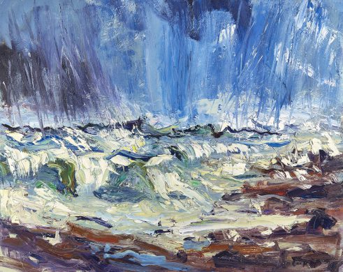 Rain Tearing Through the Sea