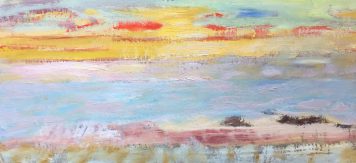 Seashore with Sunset Sky