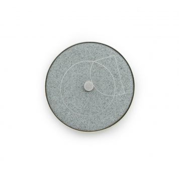 Grey Composition Brooch