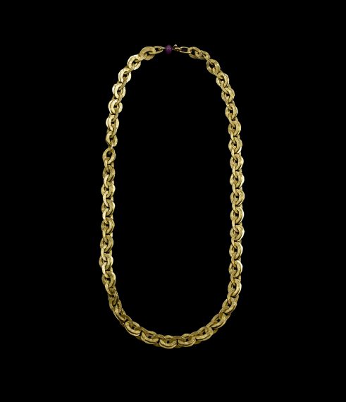 Double/Single Stamped Oval Chain