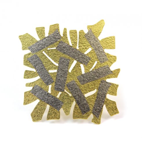 Displaced Shapes Brooch