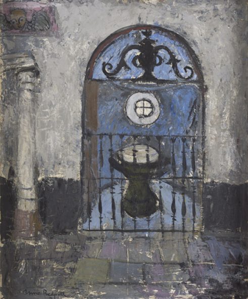 Church Interior with Font