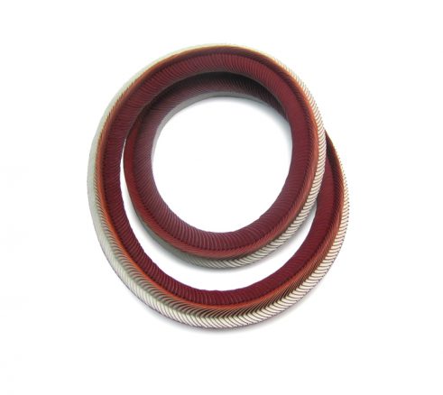 Red & Grey Paper Necklace