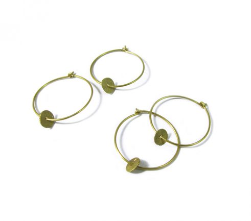 Gold Hoops with Gold discs
