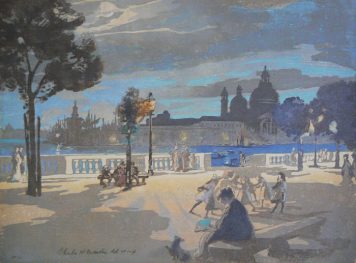 Children Playing on a Terraza, Venice