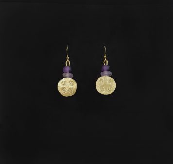 Amethyst and 18ct Yellow Gold Earrings