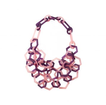 Three Strand Hexagon Necklace