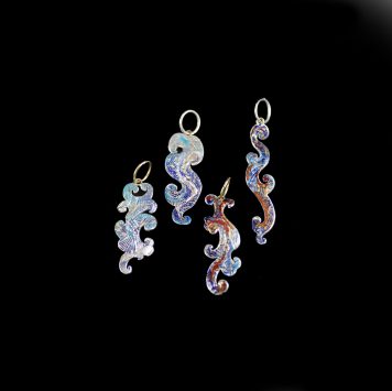 Enamel Stormcloud Pendants