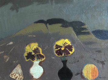 Pansies, Shell and Mountain