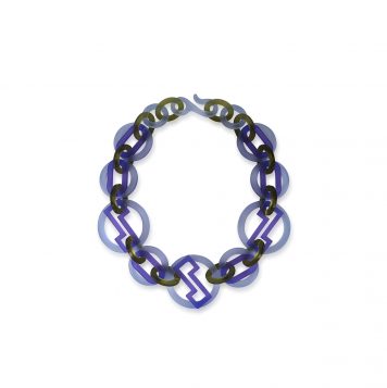 Arctic Blue Circle Necklace