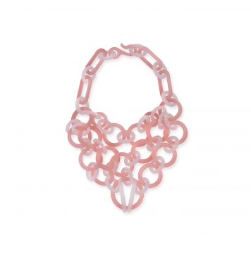 Blush Pink 3-Strand Circle Necklace