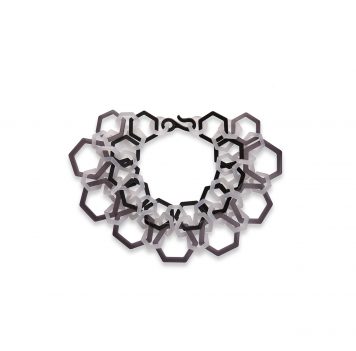 Black & White Hexagon Necklace