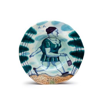 Woman Running Plate