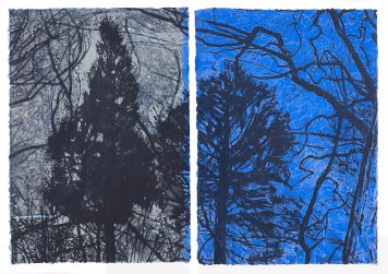 Double Landscape, Moonlight and Twilight