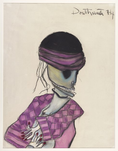 Sexy Skeleton with Red Fingernails