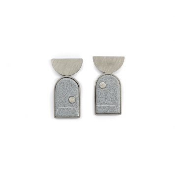 Grey Composition Earrings