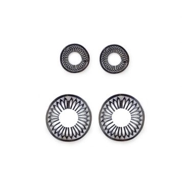 Oxidised Silver Decorative Earrings