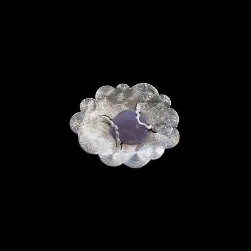 Pinkish Sapphire Cloud Brooch