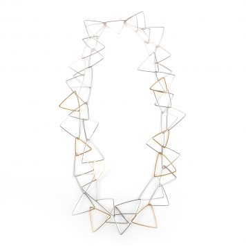 Double Fankle Necklace with Gold Links