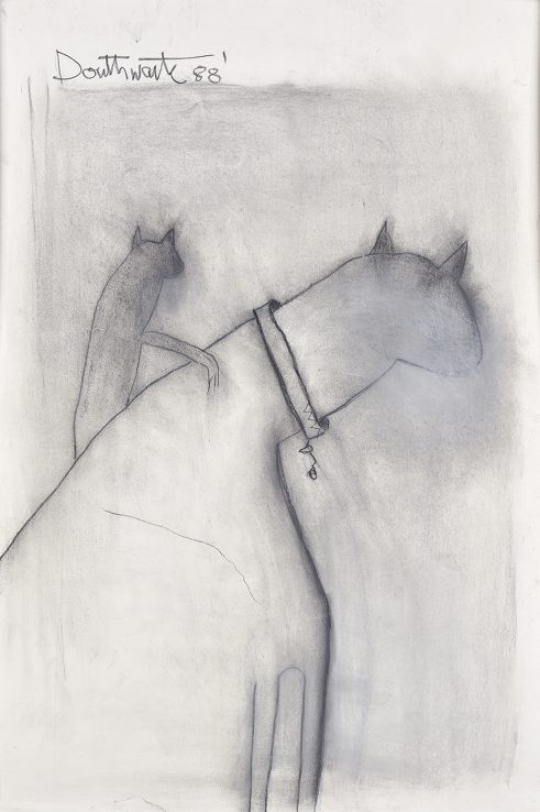 Cat with Kitten on Back