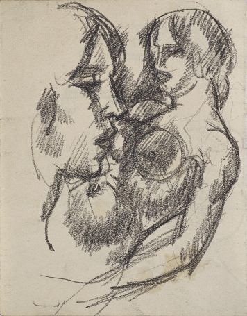 Female Nude and Profile Study