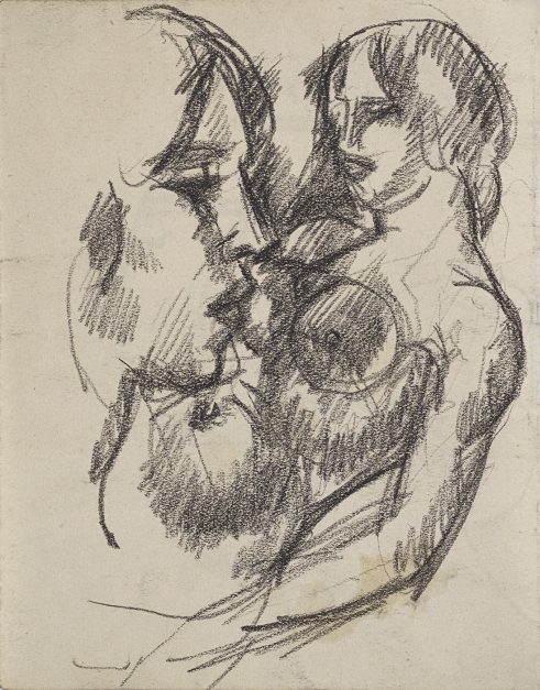 Female Nude and Profile Study