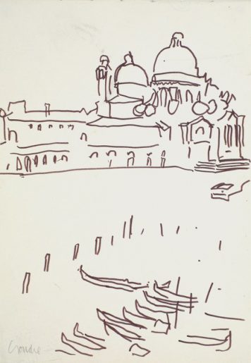 Gondolas Beneath the Salute