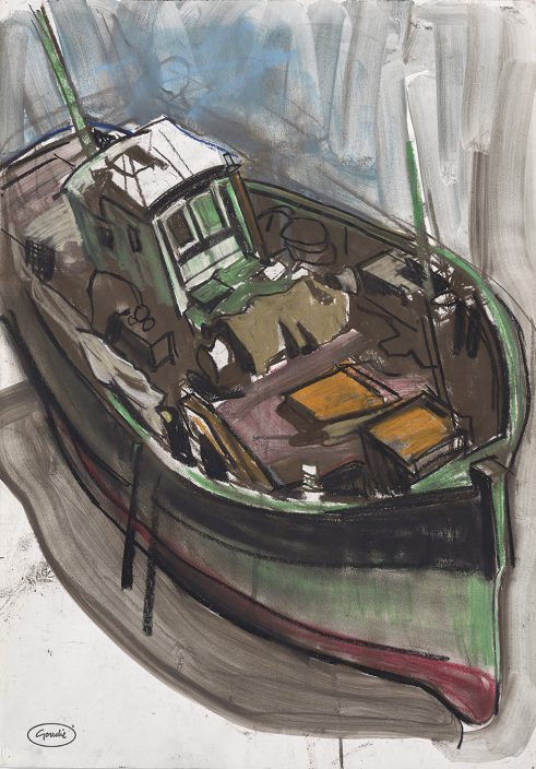 Breton Fishing Boat on Beach