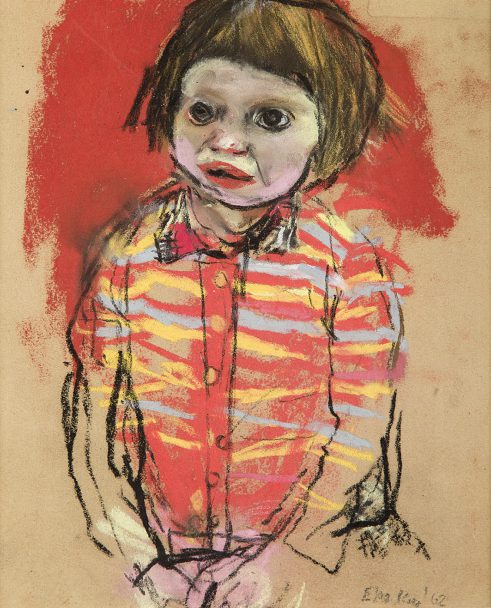 Girl in Striped Dress